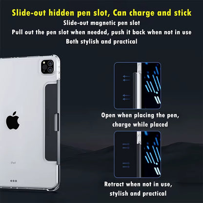 360 Swivel Magic Keyboard Clear Case for Ipad Air6 11Inch 2024 with Smart Trackpad for Ipad Pro 6Th Generation Gen Rotating Case